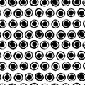 Seamless pattern with circles. Simple geometric polka dot background.